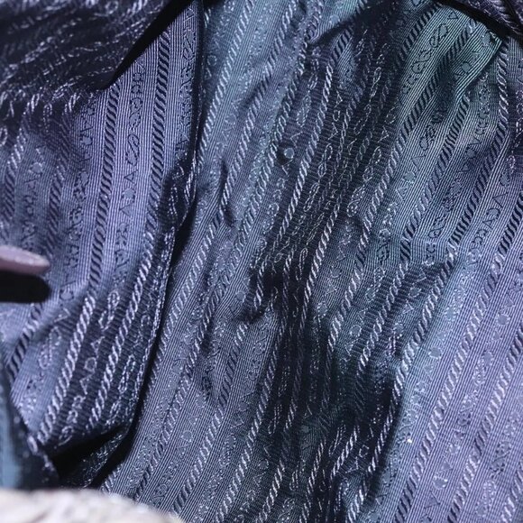 PRADA Hand Bag Nylon Purple Gold Auth 137586 - Picture 10 of 16